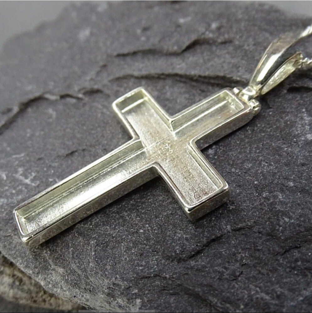 Silver Open Cross