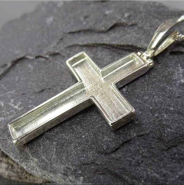 Silver Open Cross