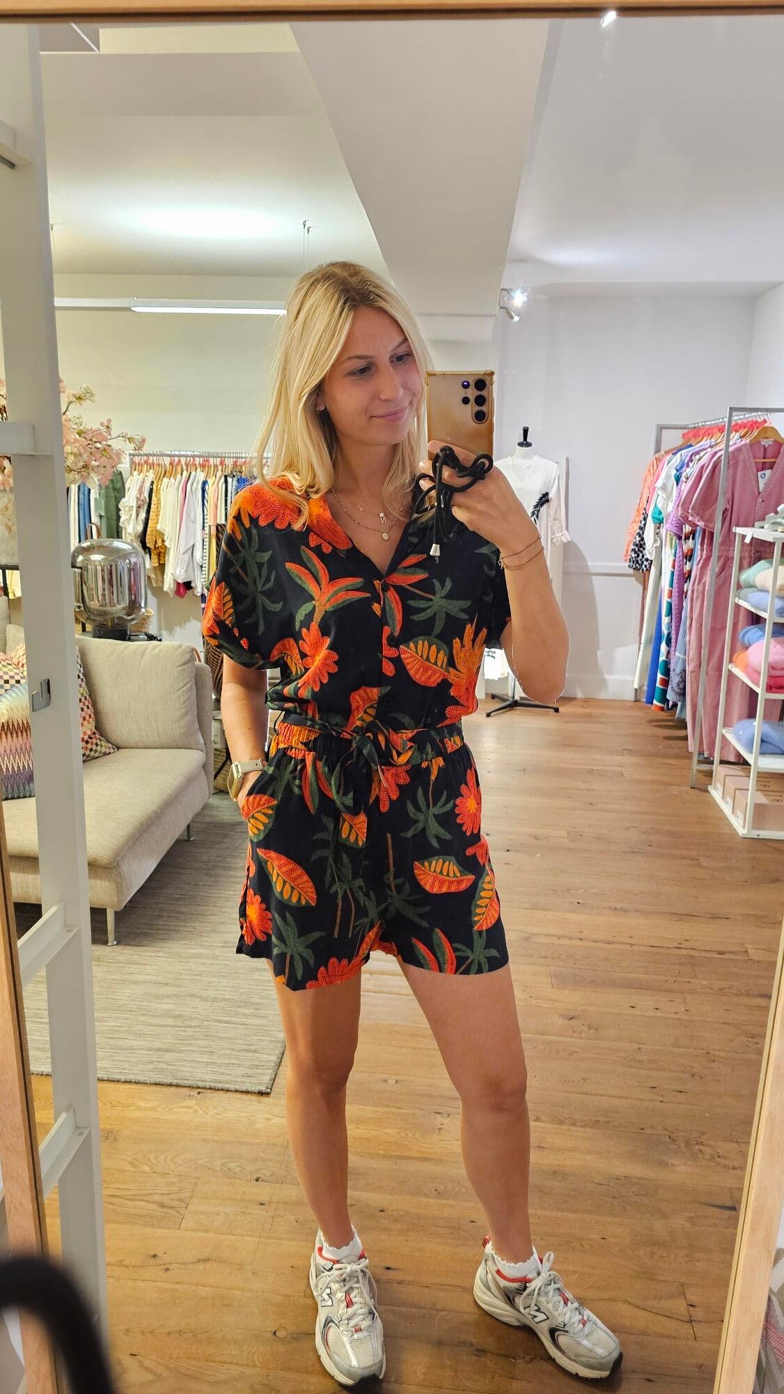 Playsuit CF Zwart/corail