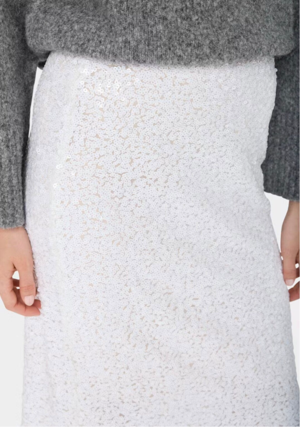 Rok Saint Tropez Gertrude wit pailletten