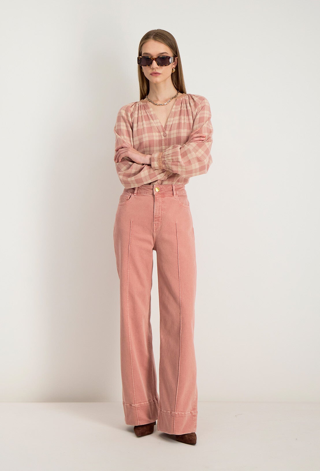 Broek jeans roze Stella Forest Rima