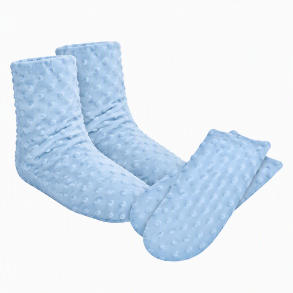 Baby Blue - Women's Spa Booties/Mittens Set