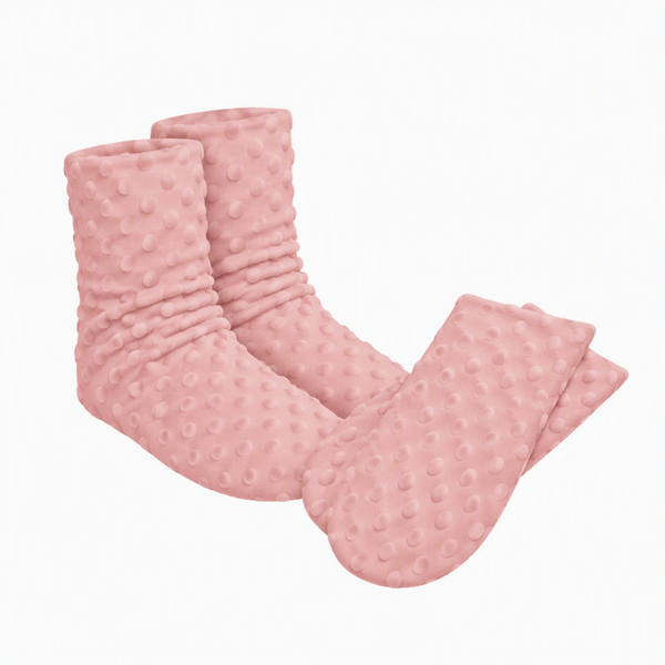 Blush - Women's Spa Booties/Mittens Set