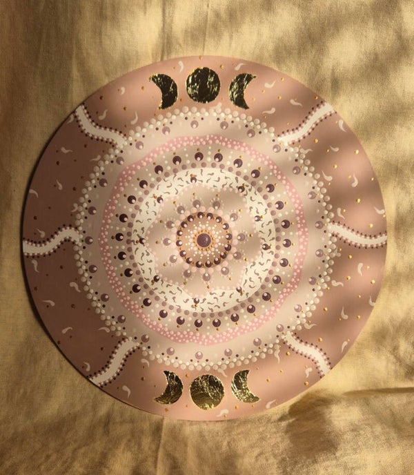 Soulful mandala art pieces- Triple moon