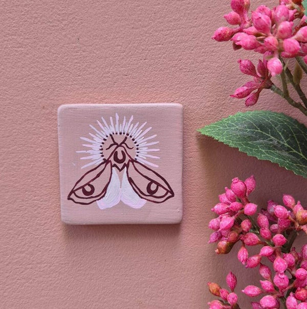Keramiek tegel mini- Luna moth