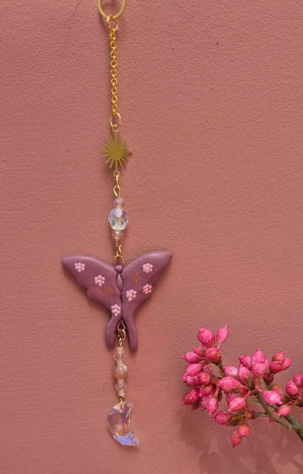 Luna moth suncatcher small 2