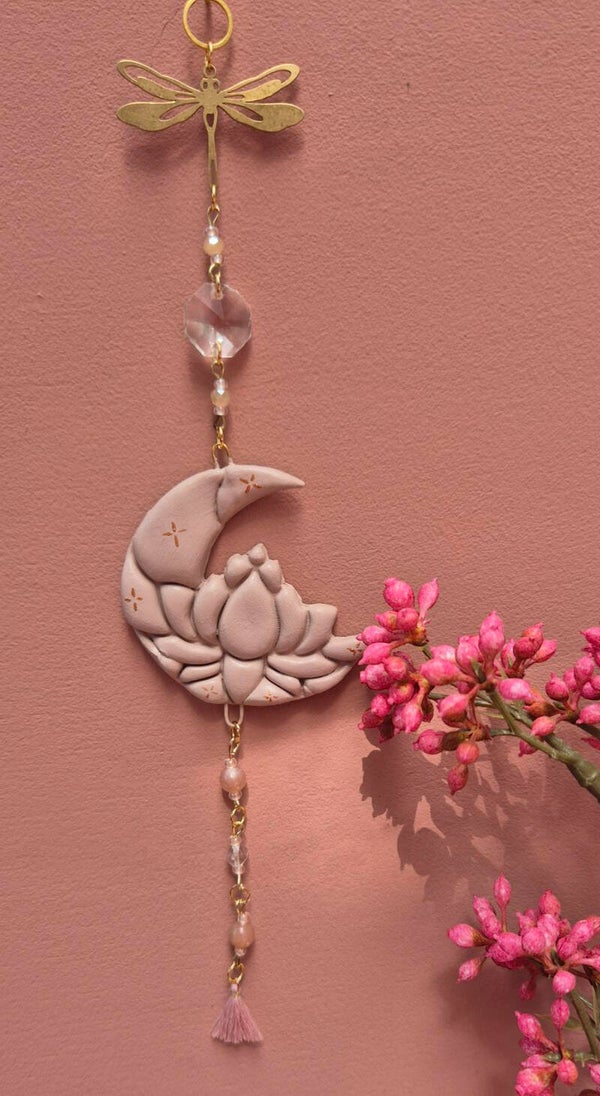 Lotus moon suncatcher