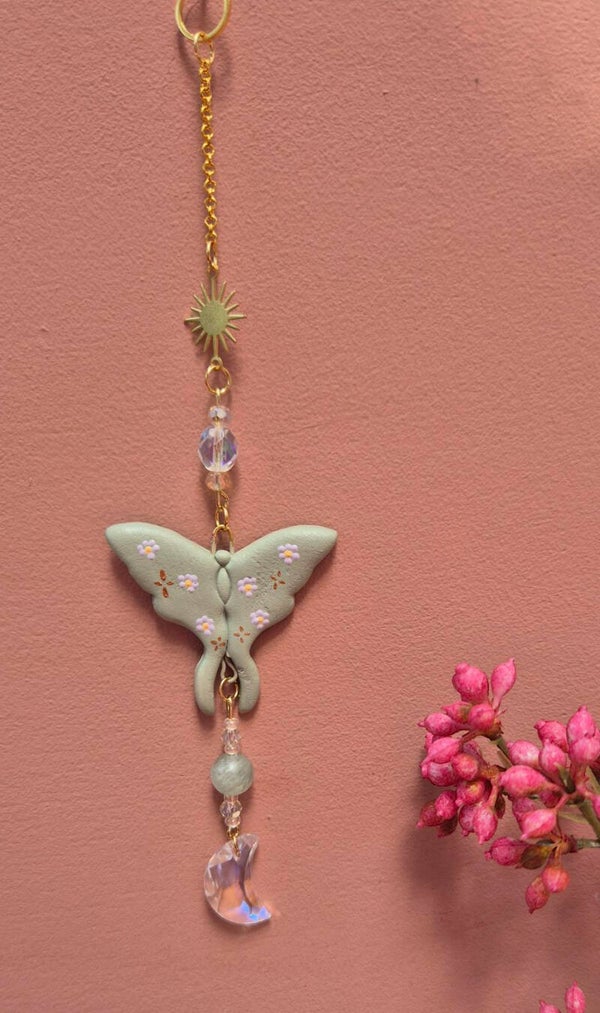 Luna moth suncatcher small 3