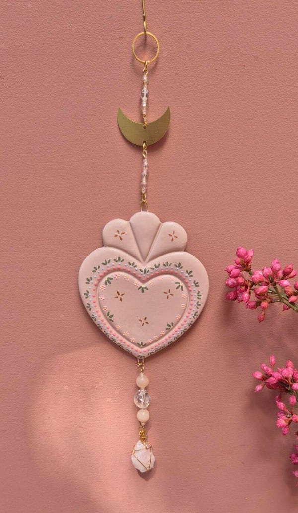 Milagros heart suncatcher