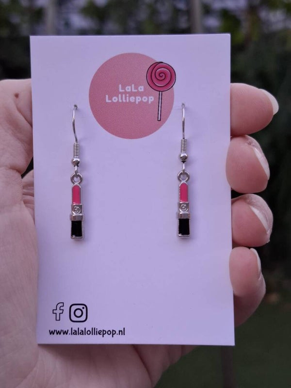 Lippenstift oorbellen