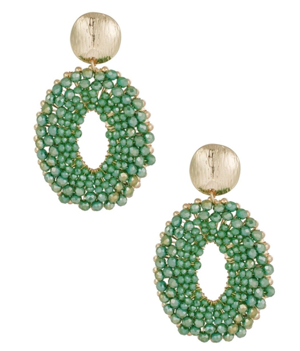 Colourful Fiesta Earrings - donker groen