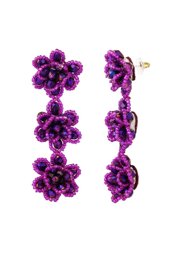 Blossom spring oorbellen - Paars