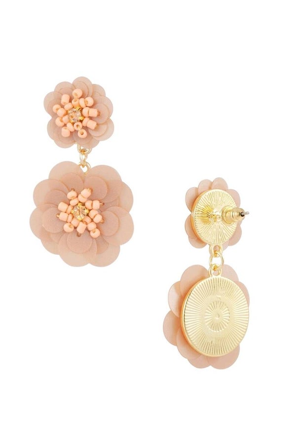 Oorbellen bloemen seizoen - Champagne