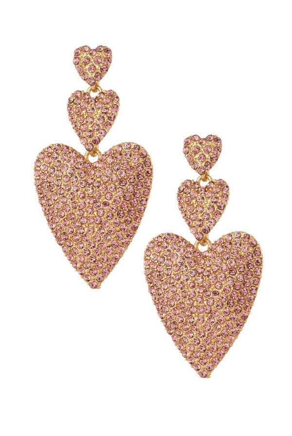 Falling for you oorbellen - roze