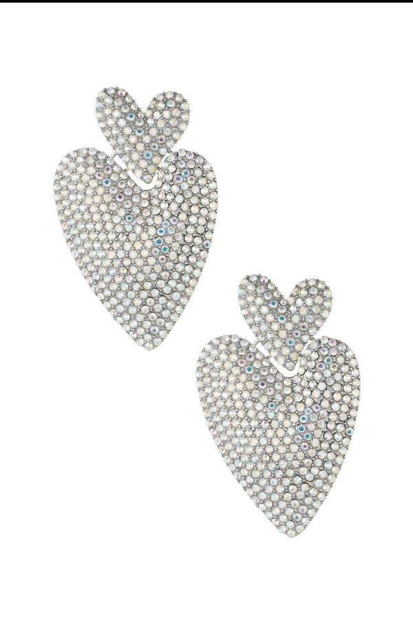 Falling for you oorbellen - Zilver