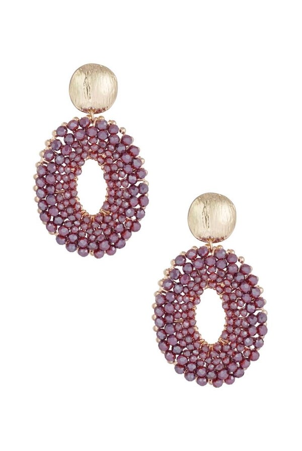 Colourful Fiesta Earrings - donker paars