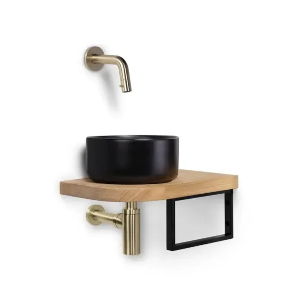 949. HUISMERK fontein SET (zwart) - 'GOLD'