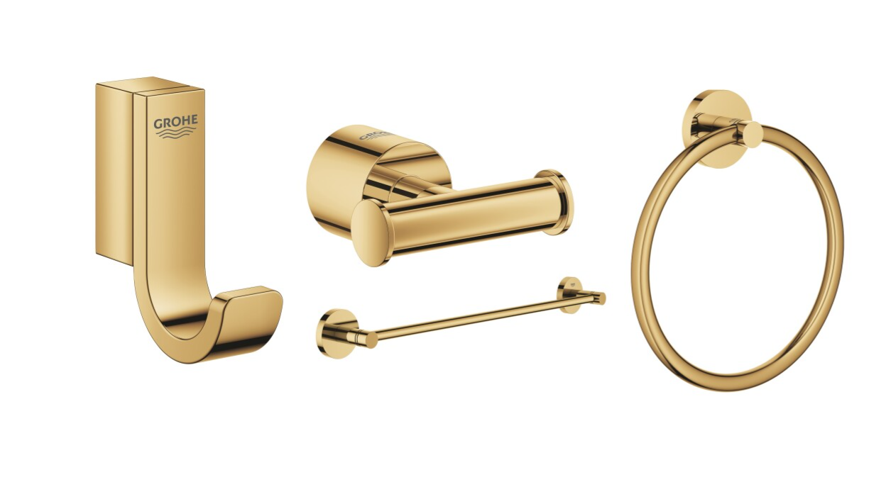 Gouden handdoek houder