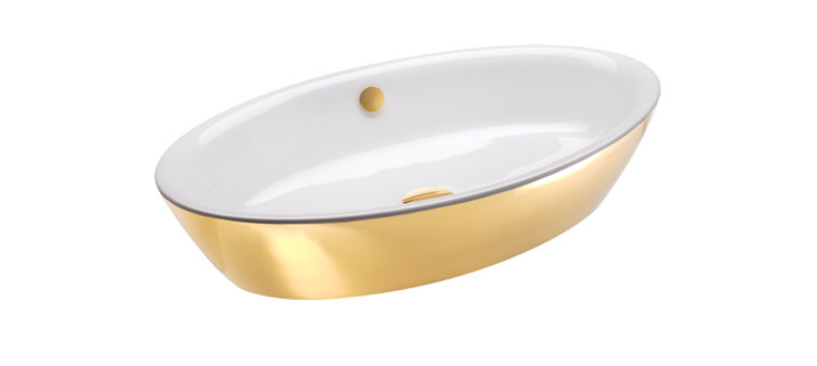 Wasbak goud gouden wastafel