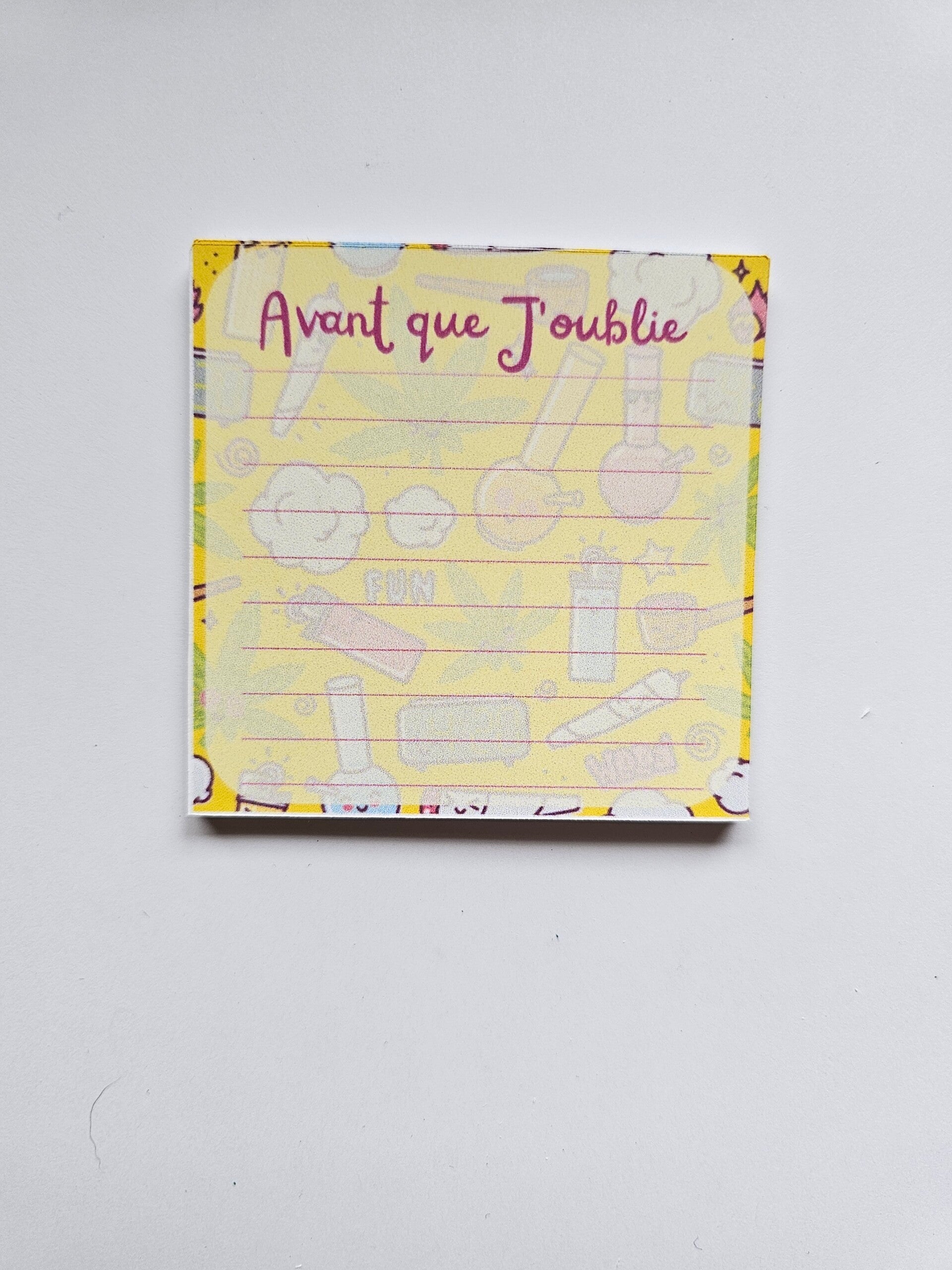 Bloc notes cute  420 jaune