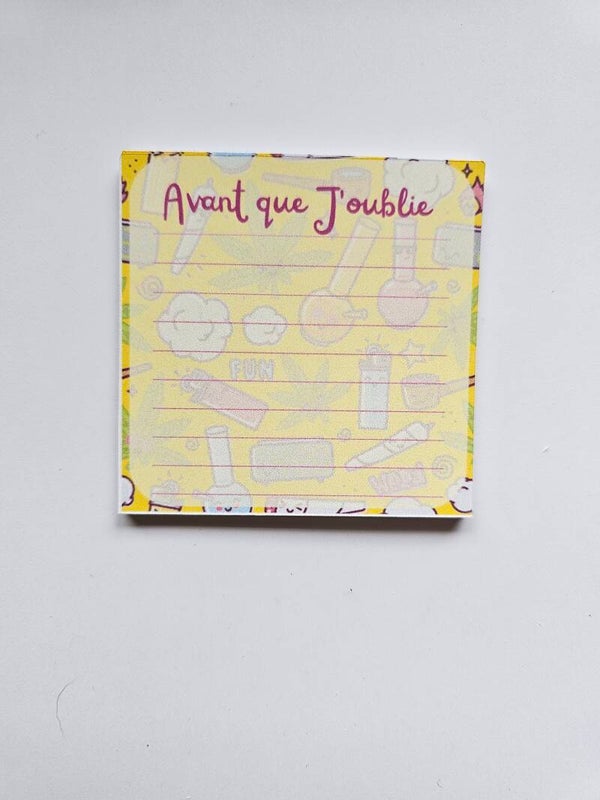 Bloc notes cute  420 jaune