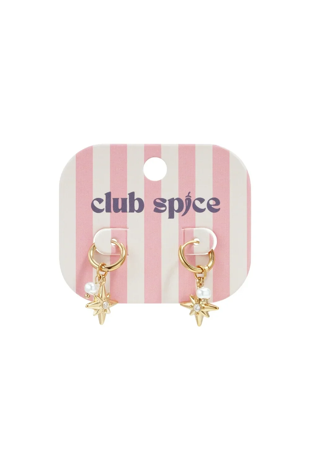 Earrings With Pearl And Star Pendants