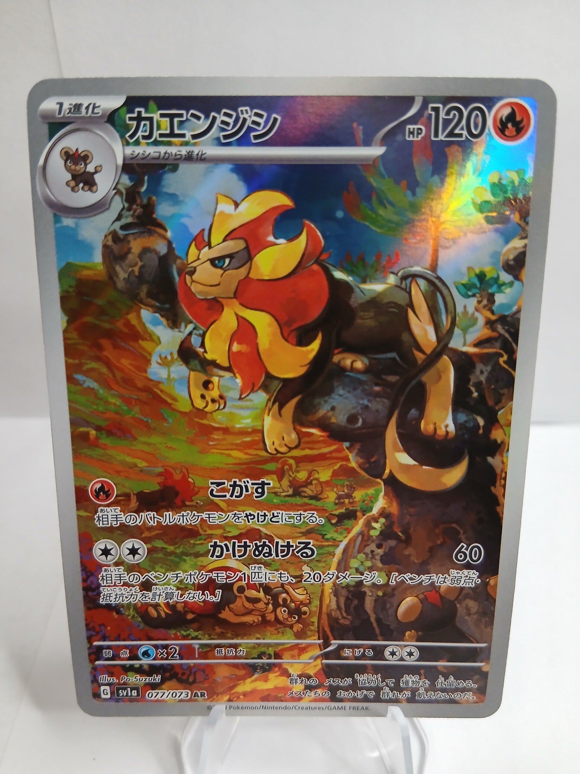 pokemon - pyroar - 77 - tripple beat - AR - japans