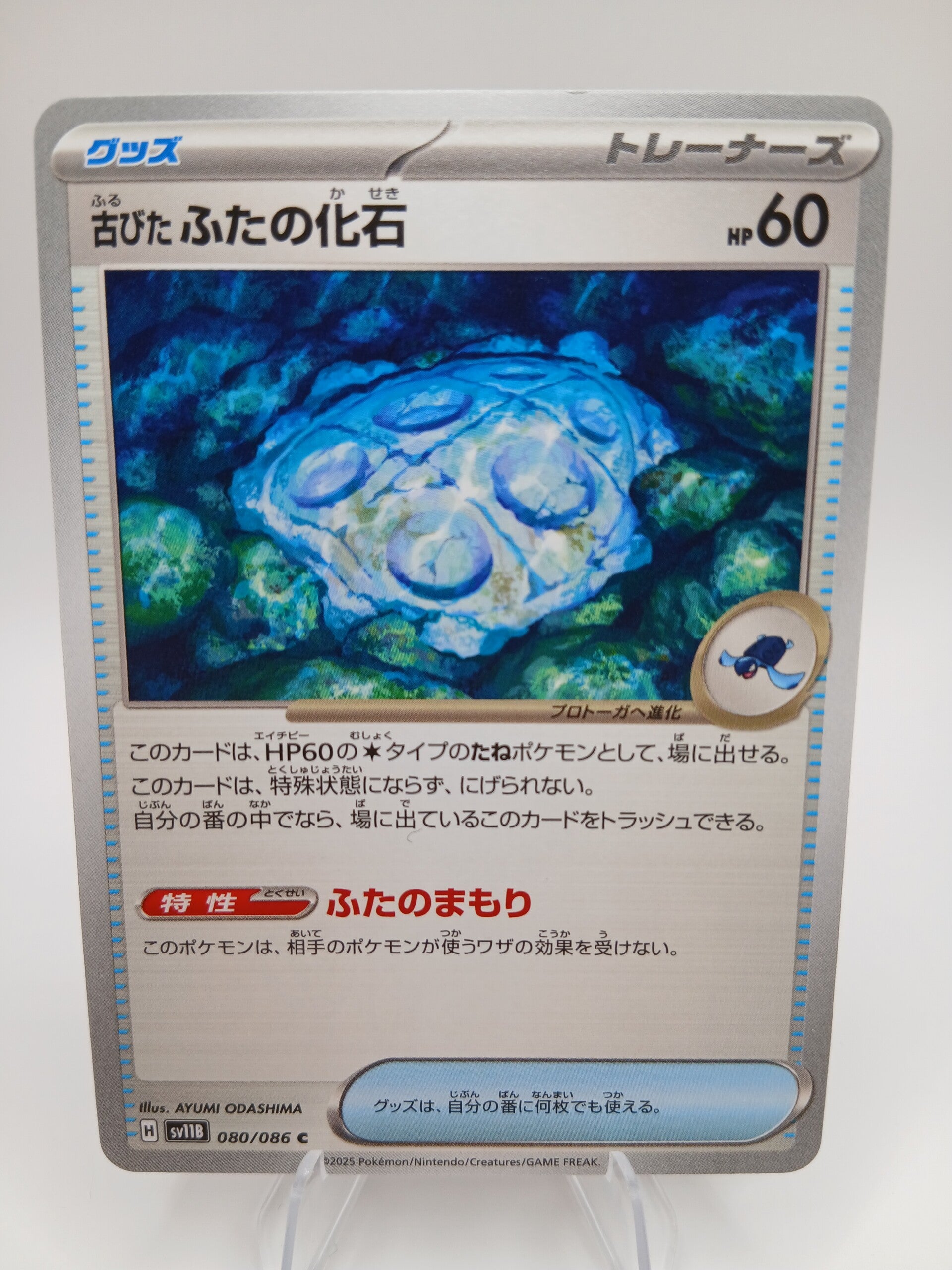 pokemon - antique cover fossil - 80 - black bolt - normal - japans