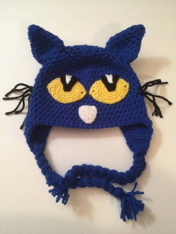Blue Cat Inspired Beanie/ Hat - Any Size