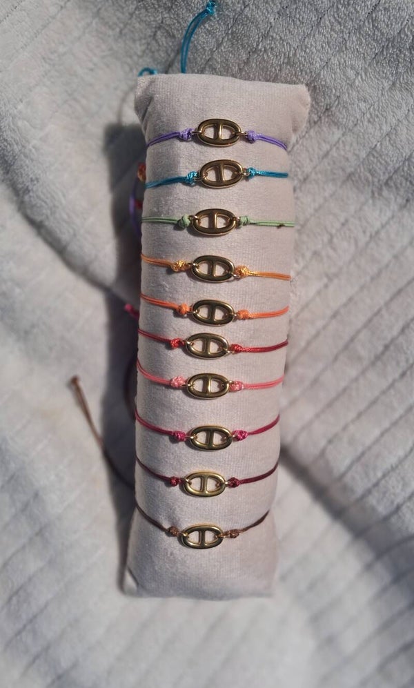 Bracelet maille marine cordon