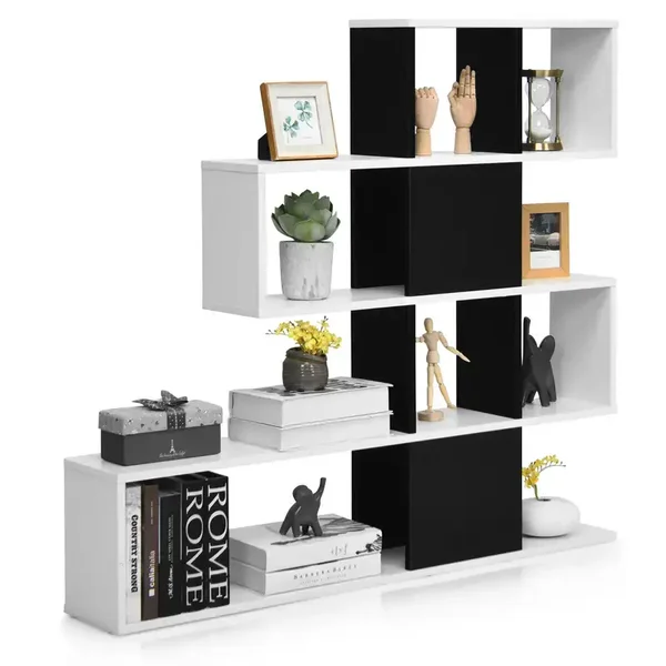 Libreria Scaffale ad Angolo a 5 Livelli