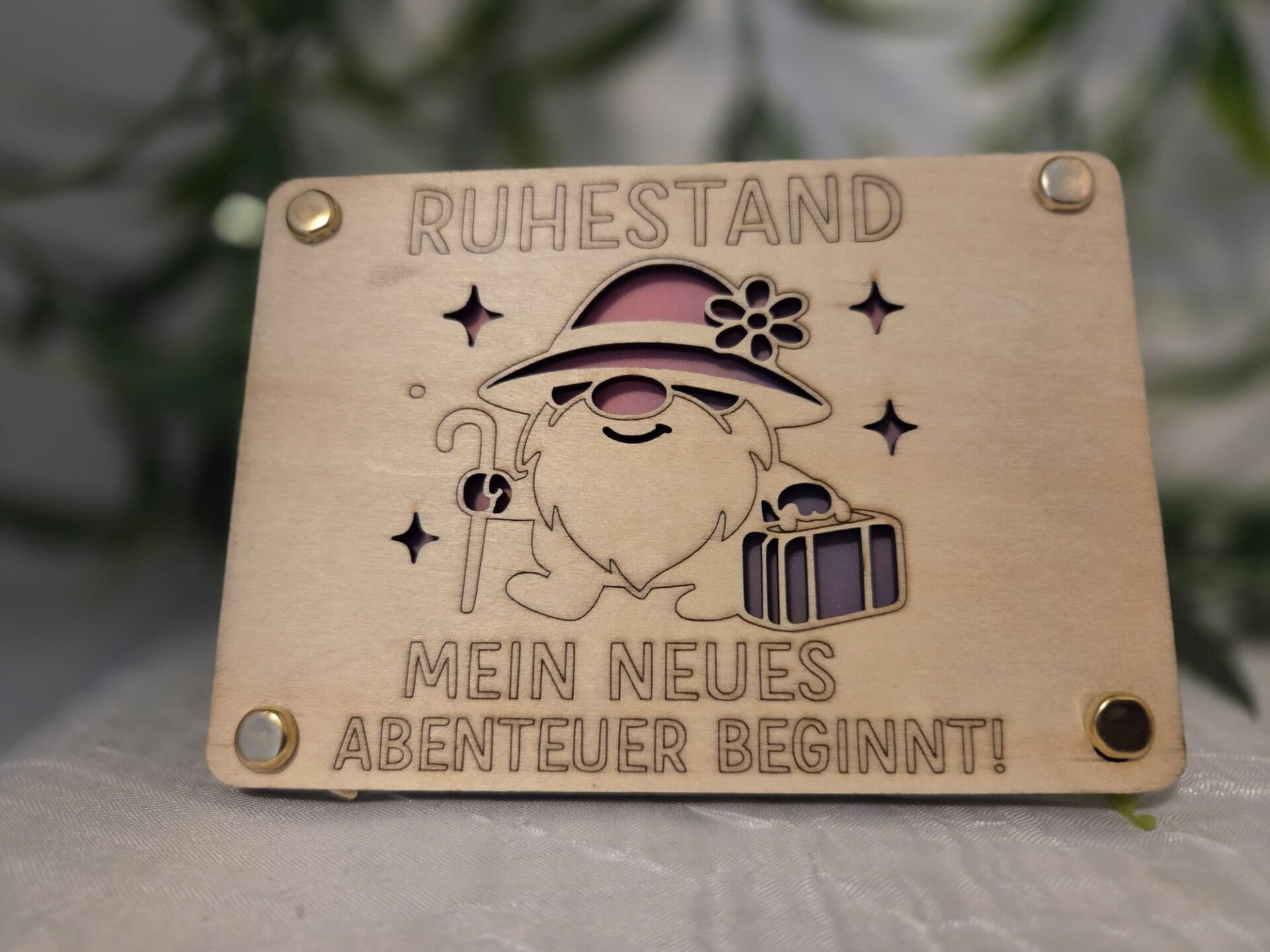 Diverse Holzkarten als Geldgeschenk-Verpackung