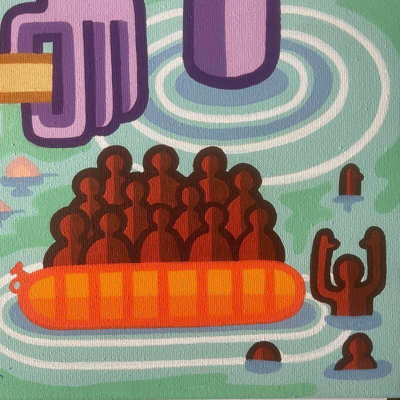 kunstwerk van kunstenaar Antwan Hoedemakers, kleurrijk werk