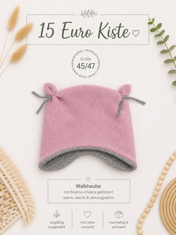 Walkhaube mit Merinofleece gefüttert