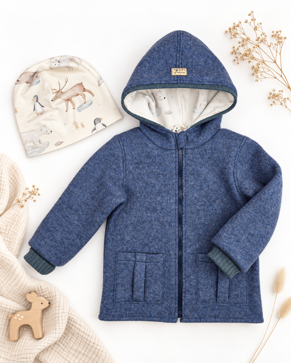 Walkjacke – Wunschanfertigung | Gr. 98-104 | Baumwolljersey-Futter