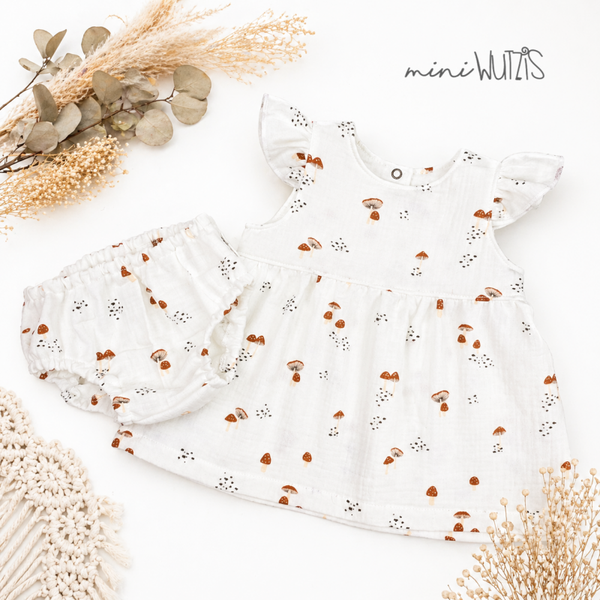 🌿 Set „Waldzauber“ – Musselinträume in Bio-Baumwolle 🤍68-80