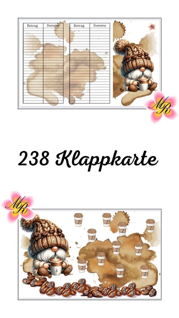 Klappkarte 238 Kaffeegnome