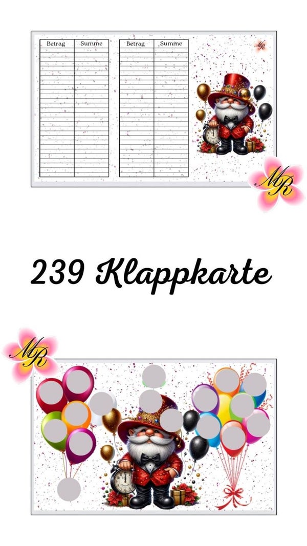 Klappkarte 239 Silverster Gnome
