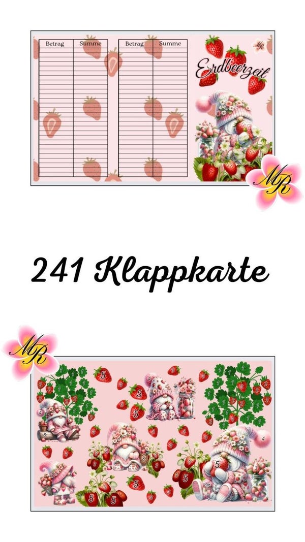 Klappkarte 241 Erdbeerzeit