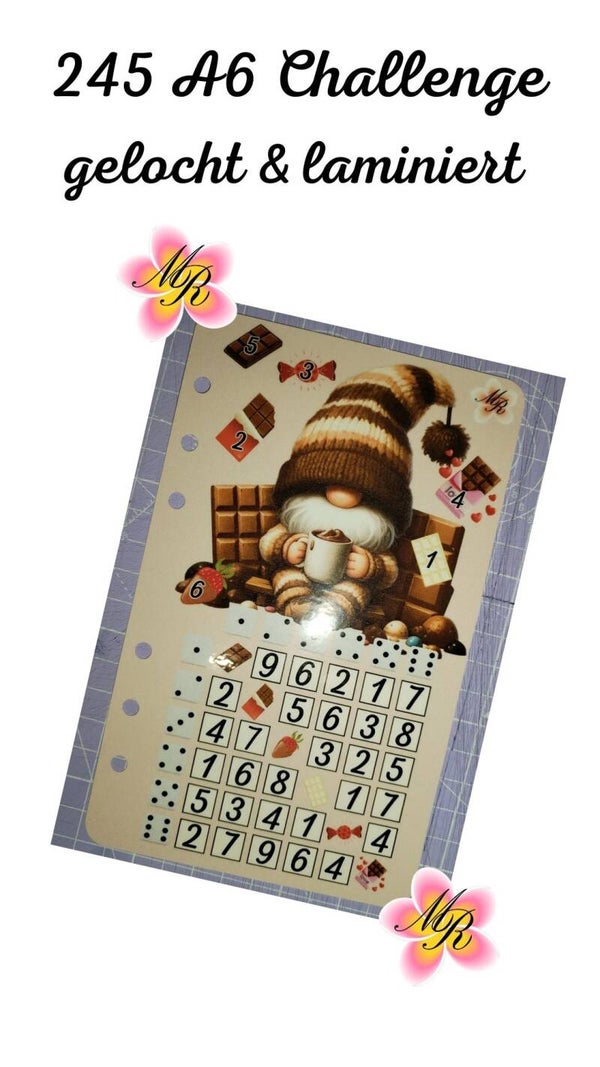 A6 Challenge 245 Schoko-Gnome Bingo