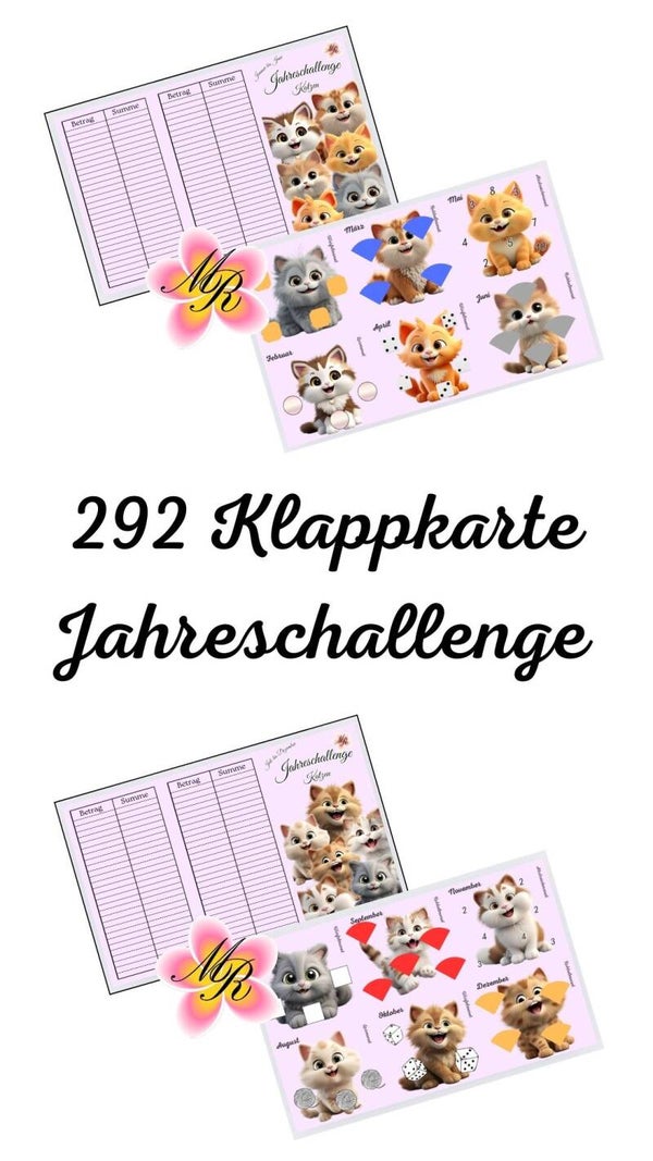 Klappkarte Jahreschallenge 292 Katze