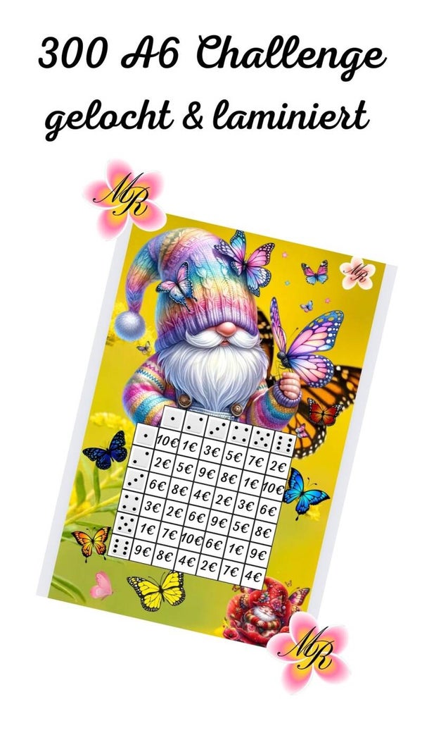 A6 Challenge 300 Gnome Bingo