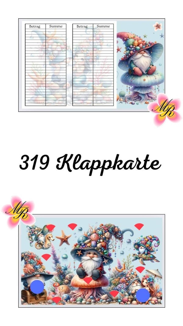 Klappkarte 319 Unterwasser-Gnome