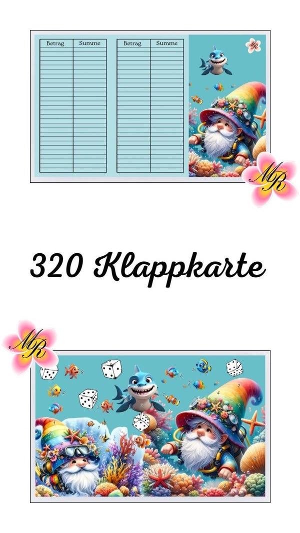 Klappkarte 320 Taucher-Gnome