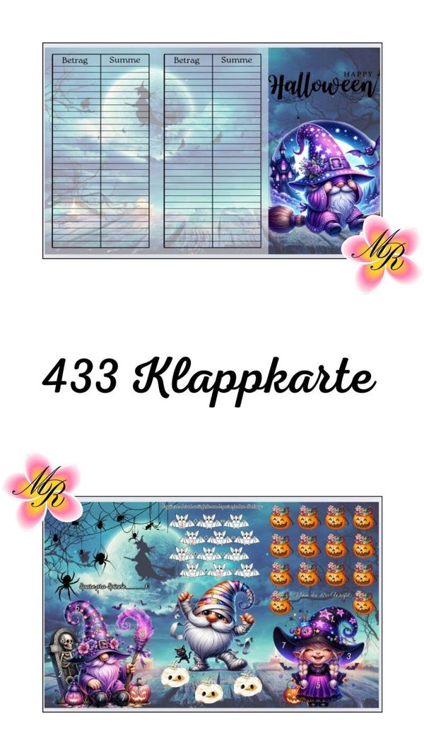 Klappkarte 433 Gnome Happy Halloween