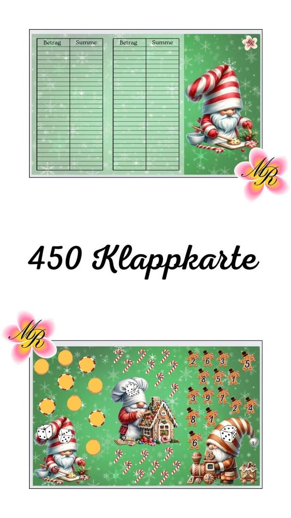 Klappkarte 450 Gnome Weihnachtsbacken