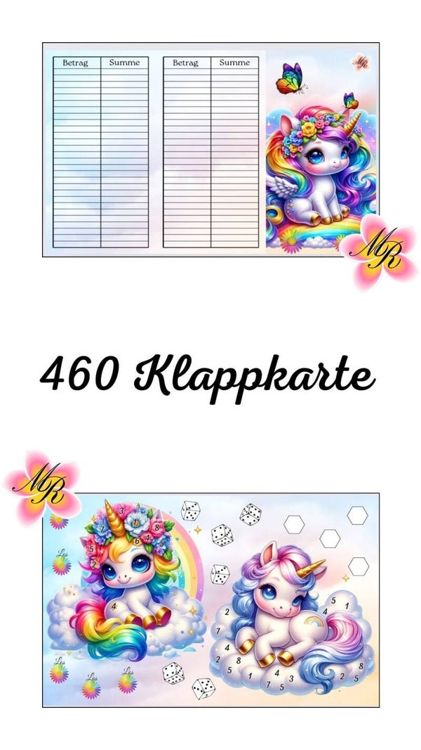 Klappkarte 460 Einhorn