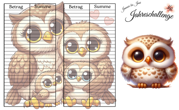 Klappkarte Jahreschallenge 594 Eule
