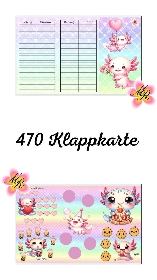 Klappkarte 470 Axolotl