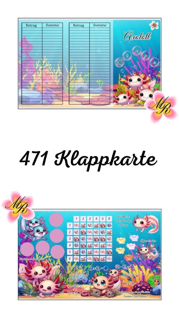 Klappkarte 471 Axolotl